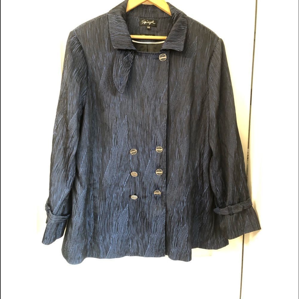 SPIEGEL TRENCH COAT TEXTURED SZ 16W